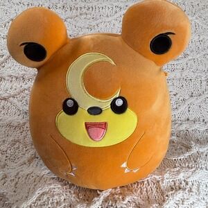 Pokemon Teddiursa Squishmallows Plush Toy Orange 12 Inch 2024 Kelly Toys